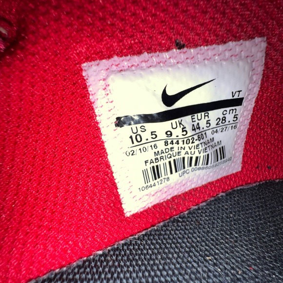 Nike GEORGIA BULLDOGS Shoes 10.5 UGA Train Speed 4 Red Black main image 9